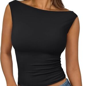Automet Women's Classic Black Tank Top